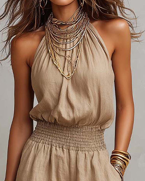 Overal Elegant Halter Gerimpeld
