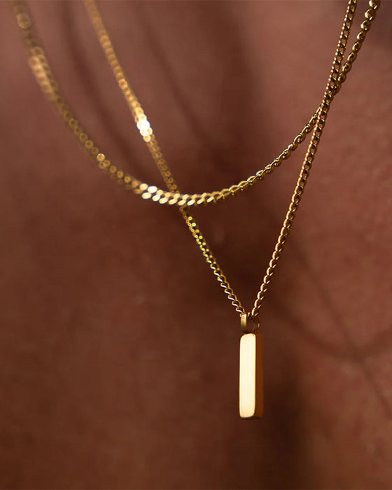 Minimaal Pendant Ketting Duo