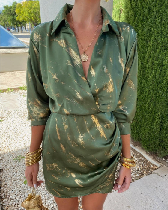 Elegante korte jurk met revers