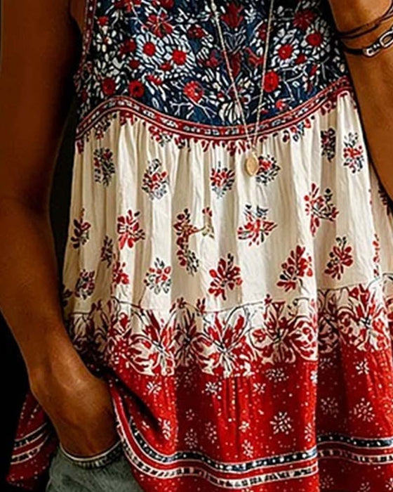Tank Top Mouwloos Rondhals Bohemien
