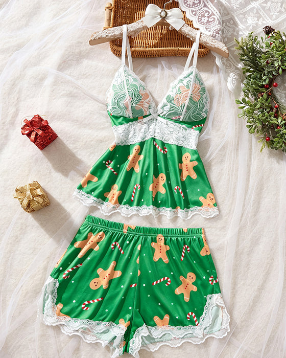 Set Kant Patchwork Sexy Pyjama