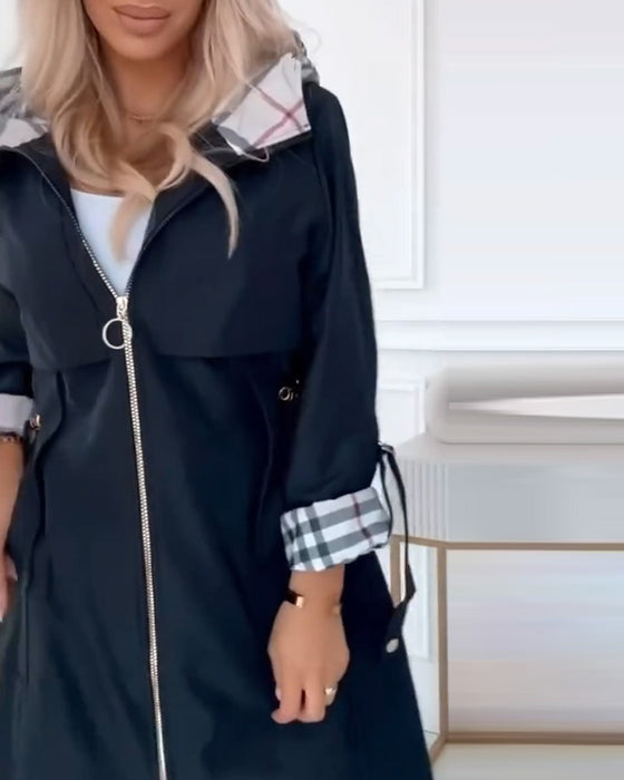 Jas Trenchcoat Met Kapuzen Kenmerk