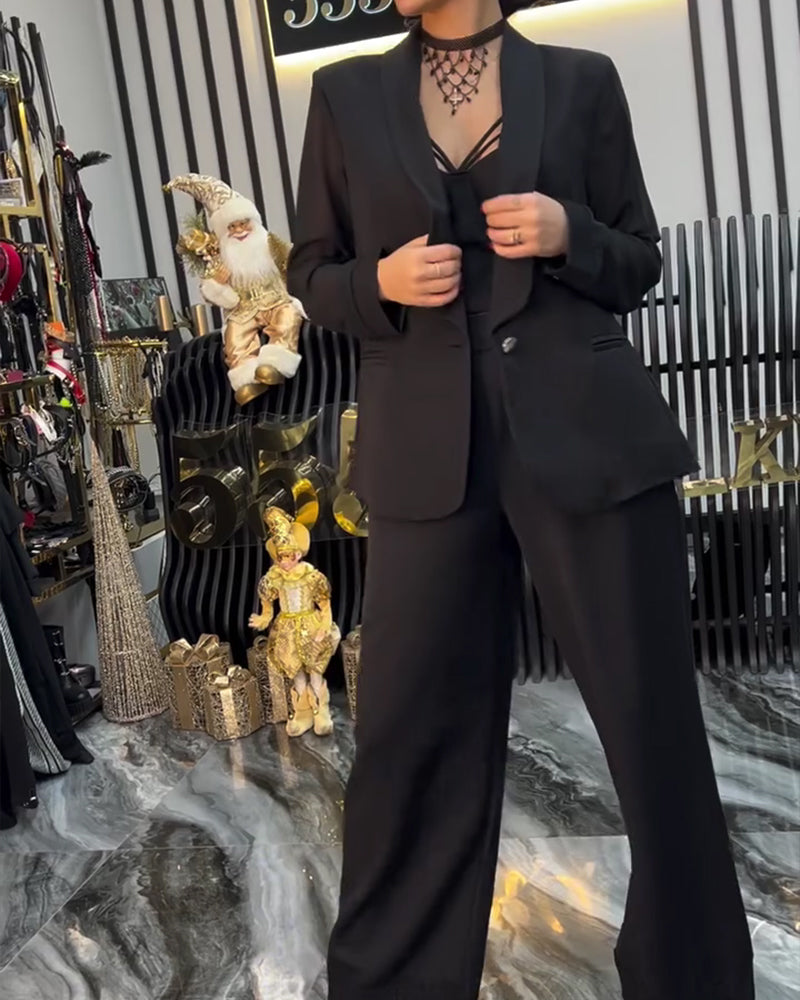 Jas Stijlvol Effen Revers