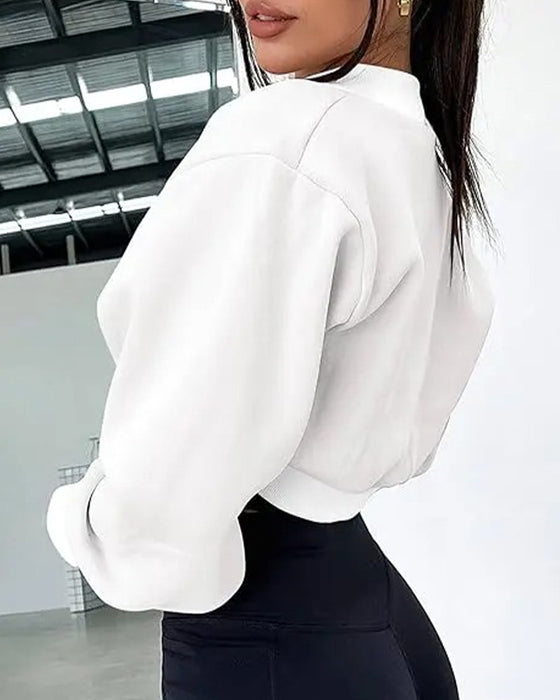 Sweatshirt Met Korte Cape En Capuchon
