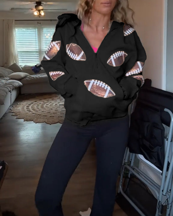 Capuchon Rugby Sequins