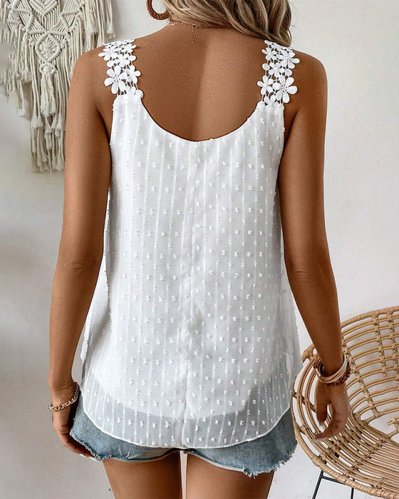 Vest Effen Kleur Schouderband