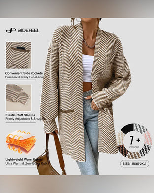 Cardigan Zakken Lange Trui