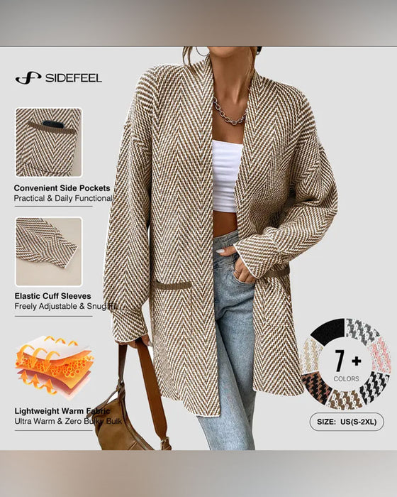 Cardigan Zakken Lange Trui