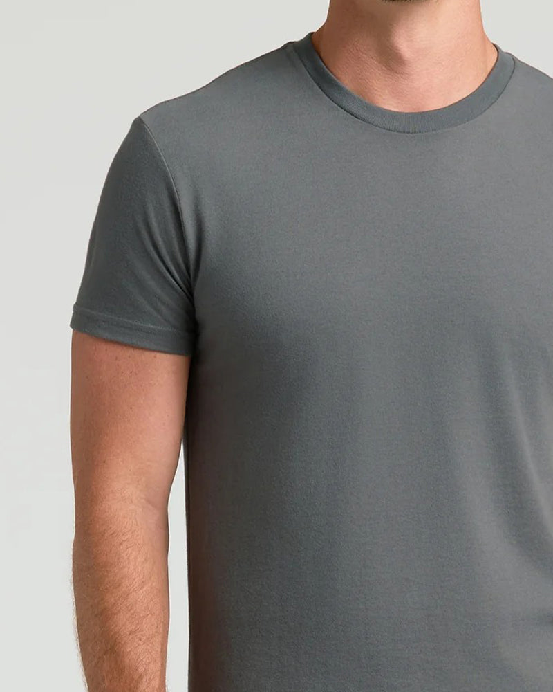 Top Heren Effen Korte Mouw