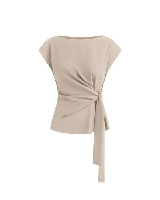 Blouse Off-Schouder Draai Knoop
