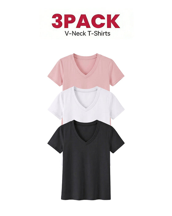1/3-Pack Comfortabele Basic T-Shirts Voor Dames