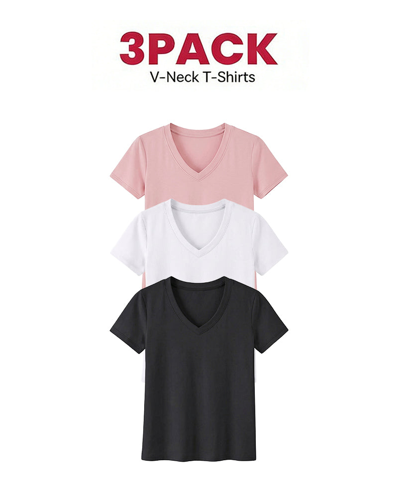 1/3-Pack Comfortabele Basic T-Shirts Voor Dames