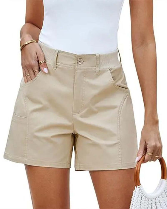 Short Met Zakken Knoop Effen