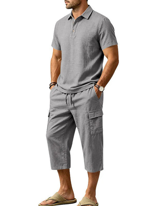 Set Polo Top Capri Broek