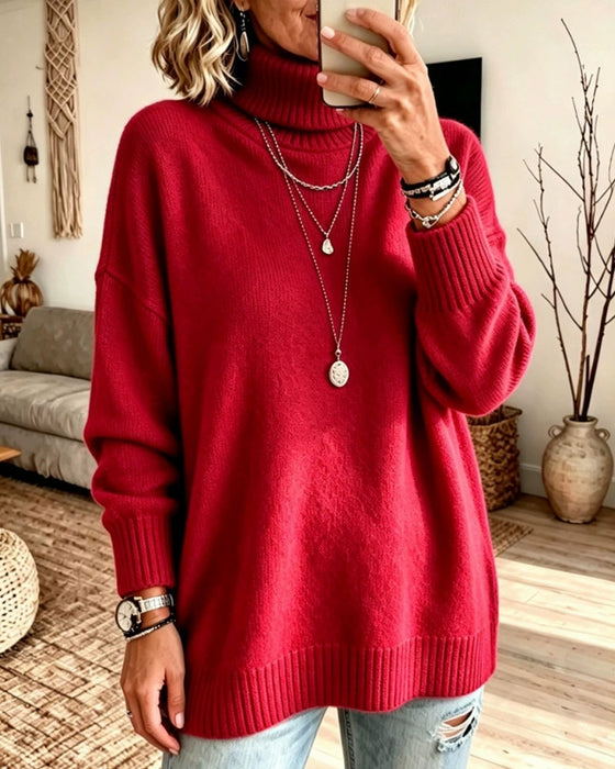 Pullover Hoge Hals Los