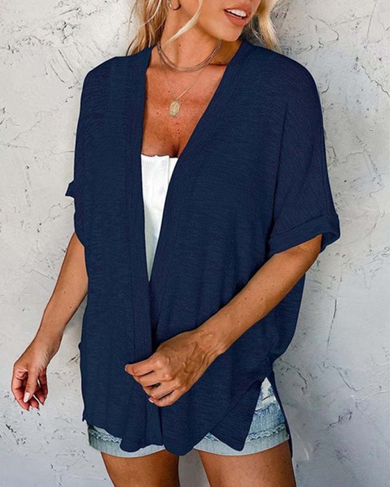 Jas Korte Mouw Casual Effen