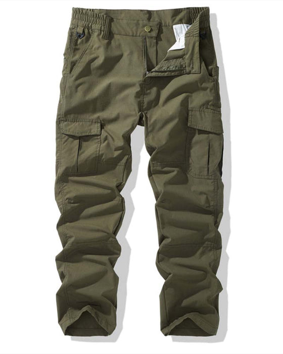 Broek Elastische Taille Dubbele Zak Cargo