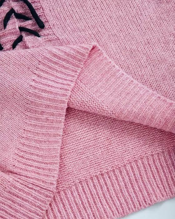 Pullover Strik Capuchon Casual