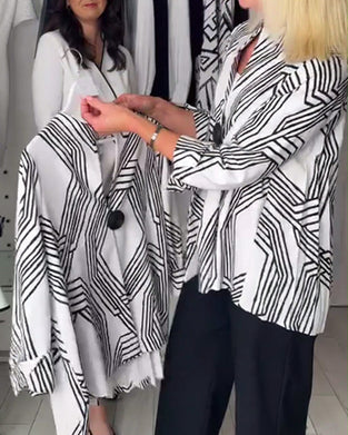 Contrasterende geplooide casual top