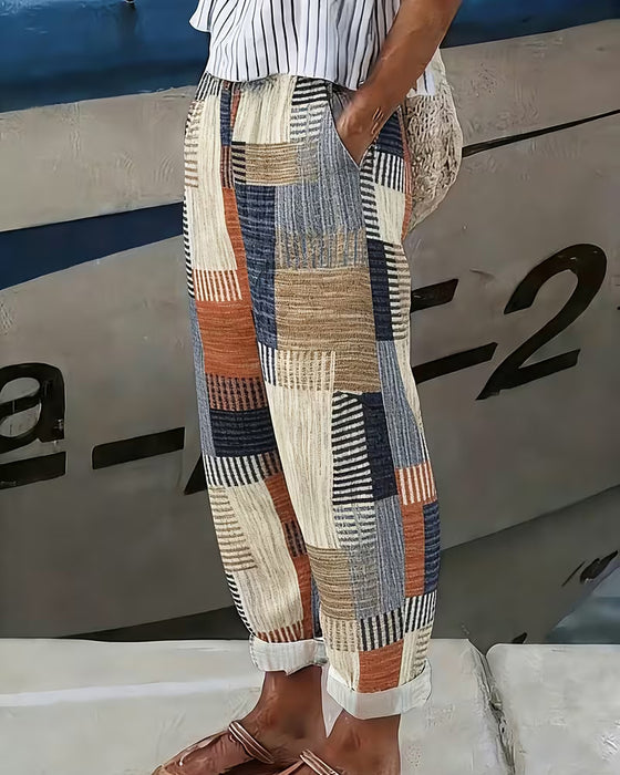 Broek Lijn Contrast Casual