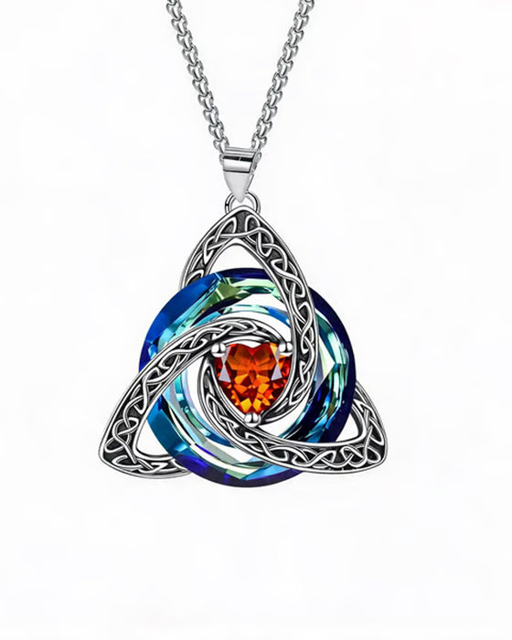 Geboortesteen Keltische Drie-eenheid Knoop Ketting ✨