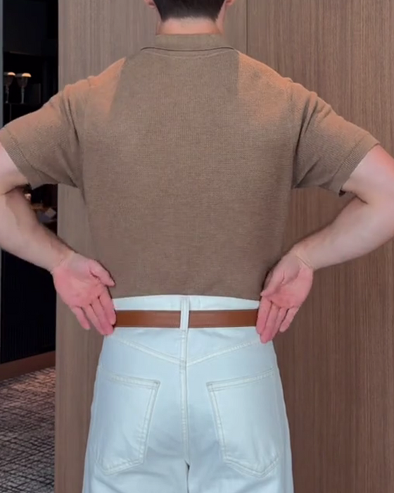 Heren T-Shirt Met Losse Pasvorm En Casual Polo-Kraag
