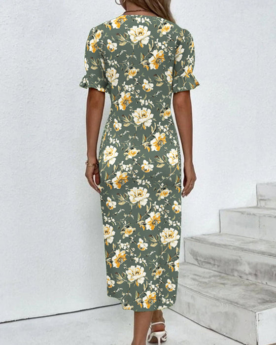 Jurk V-Hals Elegant Forens