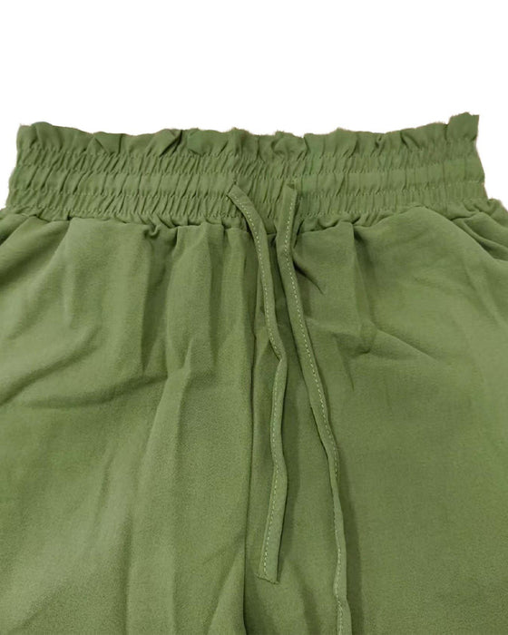 Broek Trekkoord Casual Wijd-Been