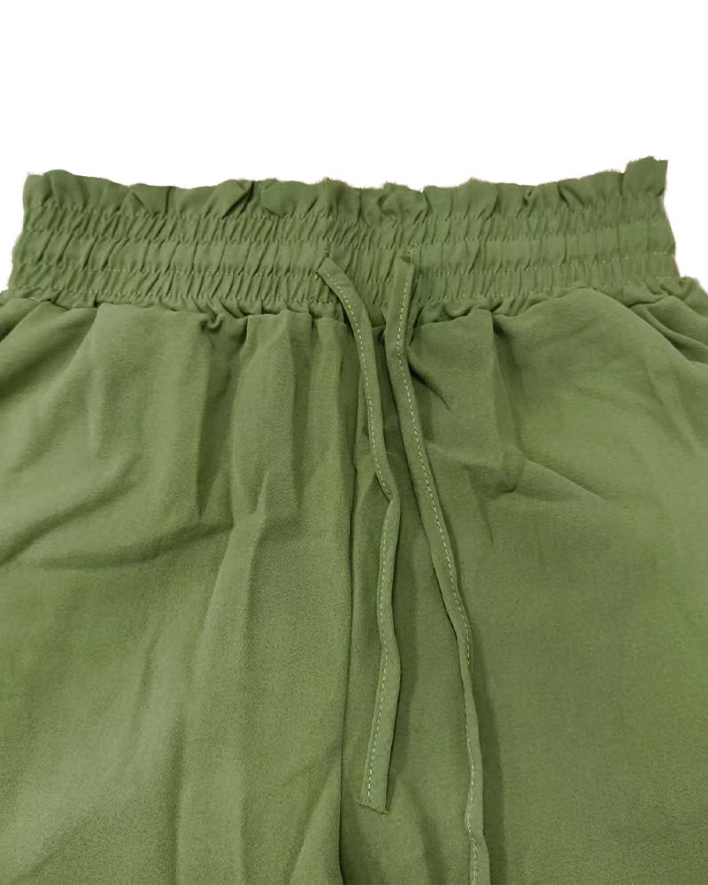 Broek Trekkoord Casual Wijd-Been