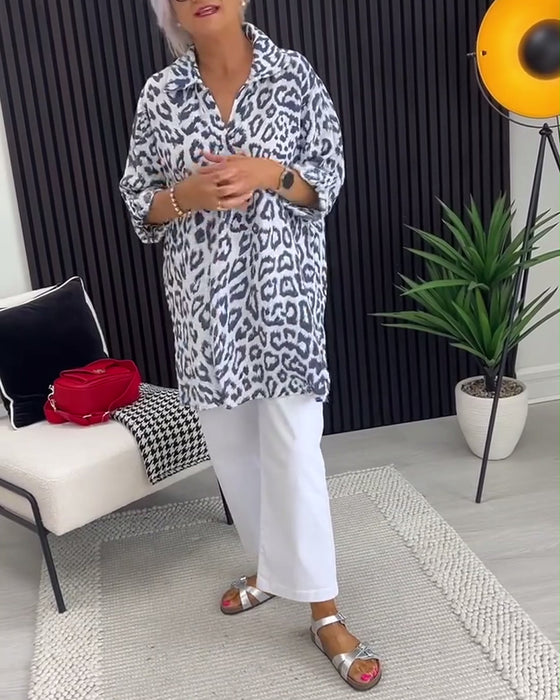 Blouse Revers Luizenprint