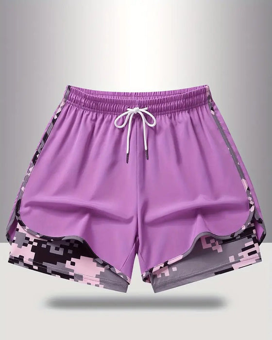 Shorts Trekkoord Camo Patchwork Anti-blootstelling