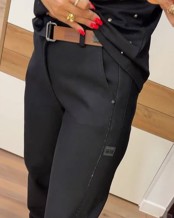Broek Taps Toelopend Zak Kort