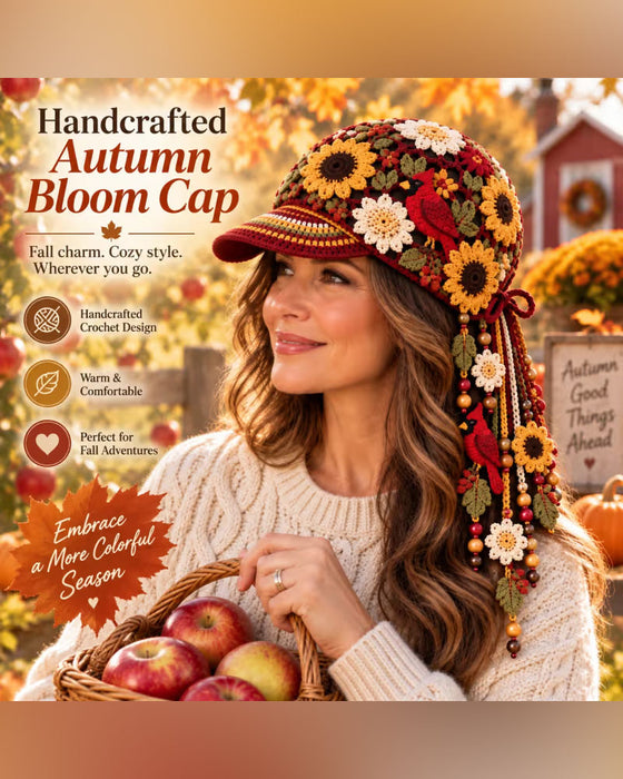 🍂 Dames Handgemaakte Gehaakte Herfst Baseballpet