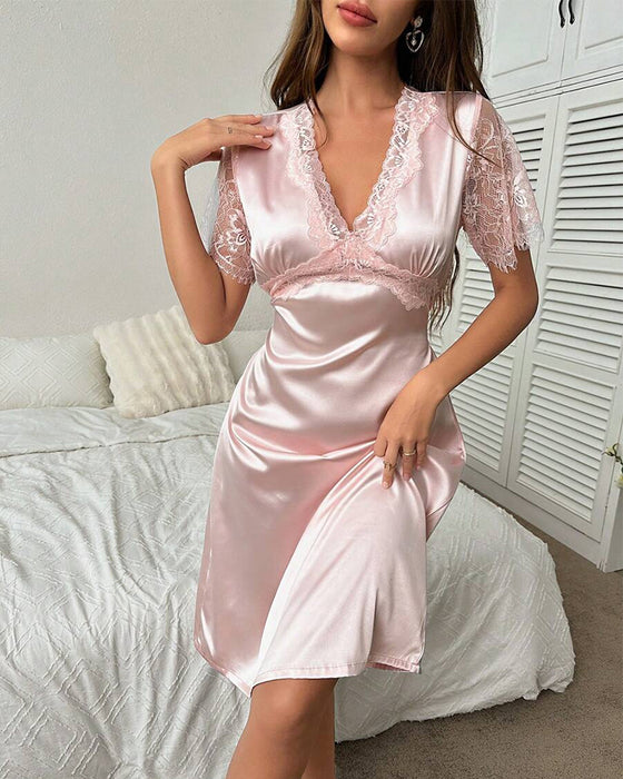 Nachtjurk Sexy Kant Gewatteerd