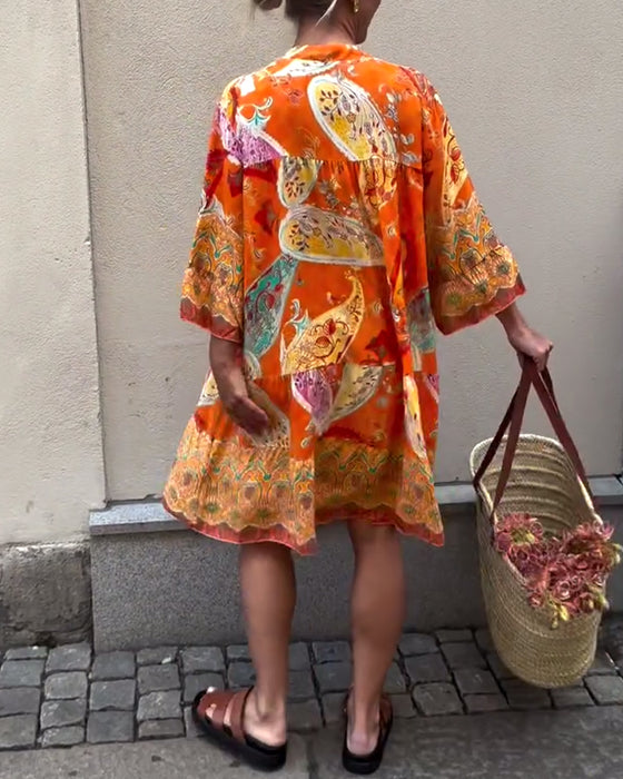 Bohemien Jurk Met Modeprint