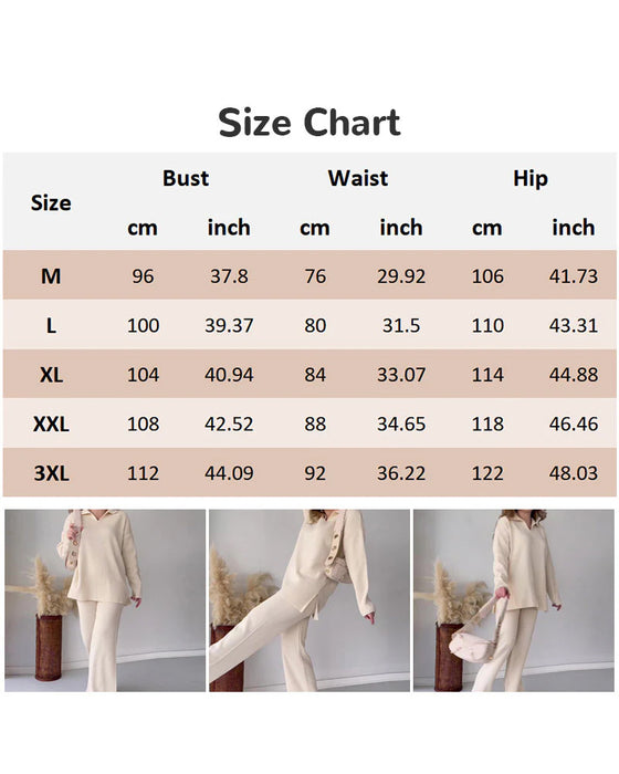Twee - delig Set Met Eenkleurige En Brei - kenmerken