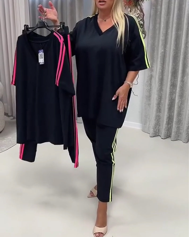Set Zijstreep Casual