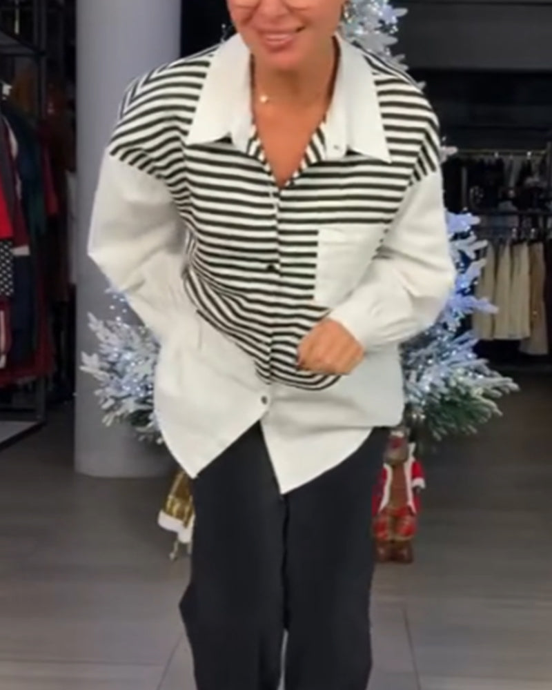 Shirt Gestreept Button-Down Kraag