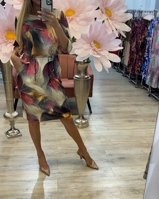 Jurk Retro Kleurblok Patchwork Verloop