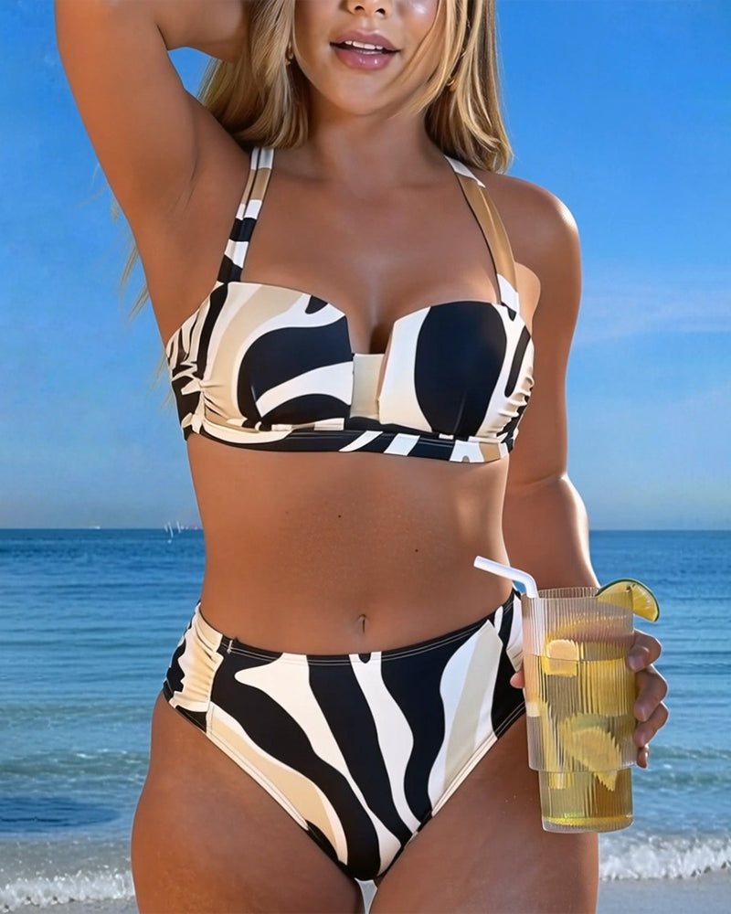 Vakantie Bikini Dierenprint Zonder Beugel Bh