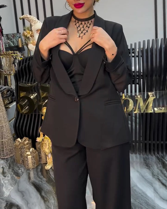 Jas Stijlvol Effen Revers