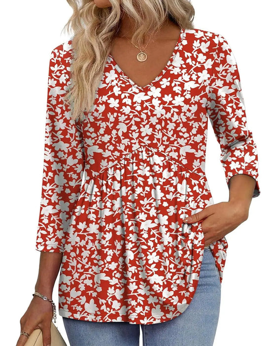 Blouse Los Driekwart Mouw Casual