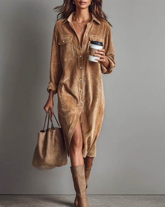 Modieuze En Elegante Jurk Met Revers