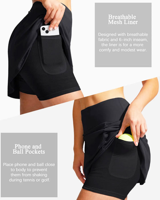 Rok Hoge Taille Tennis Geplooid