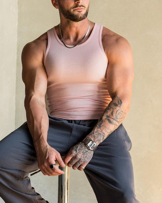 Effen mouwloos herenvest