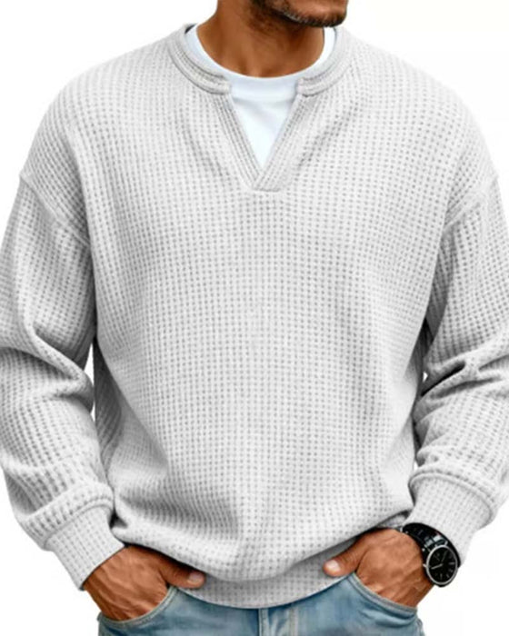 Sweatshirt Heren Ronde Hals Nep Gelaagd