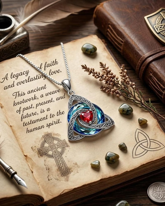 Geboortesteen Keltische Drie-eenheid Knoop Ketting ✨