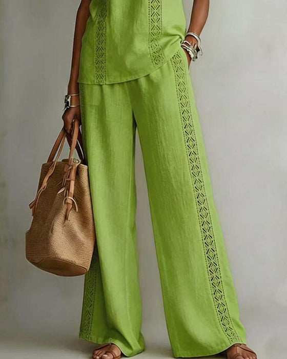 Tweedelig Set Hollow Out Halter