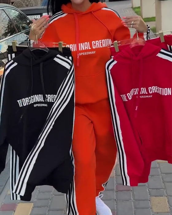 Set Gestreept Casual Lange Mouw