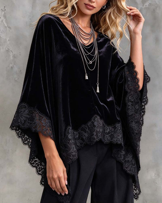 Top Klokmouw Kant Cape